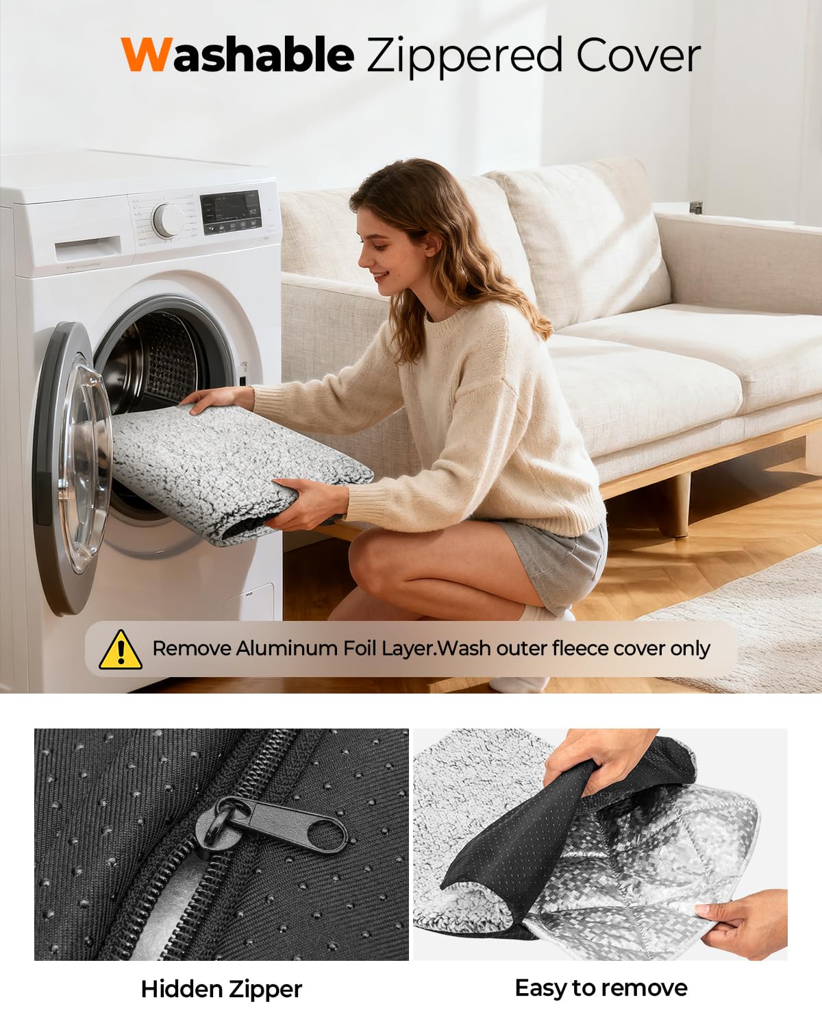 WONONE removable-washable cover shown for easy cleaning