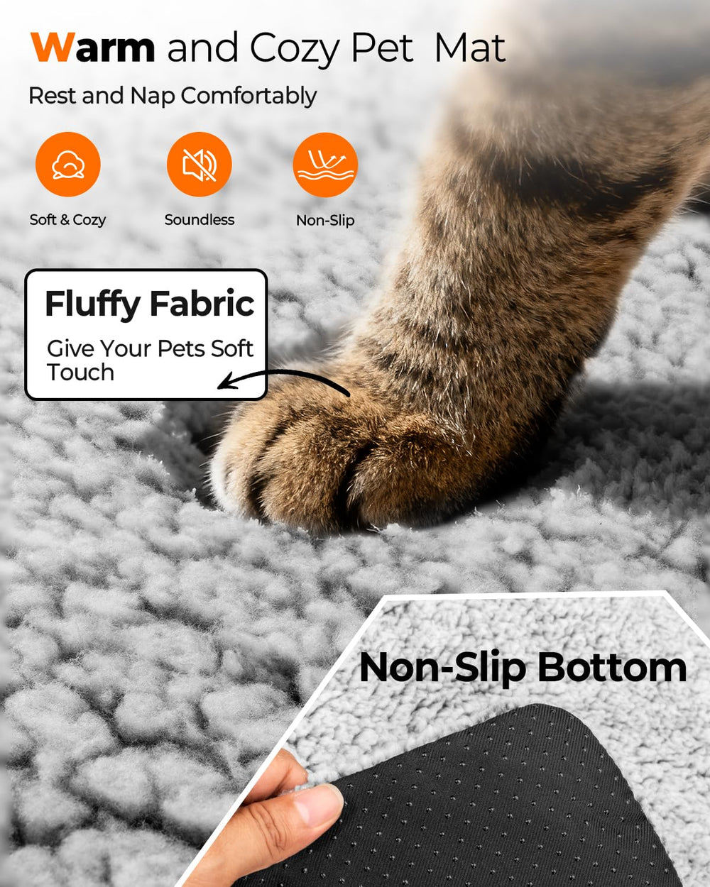 WONONE removable washable cover for quick cleaning and ongoing softness.