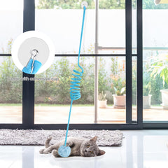 WONOWPA cat spring toy hanging bell adds sensory appeal during play.