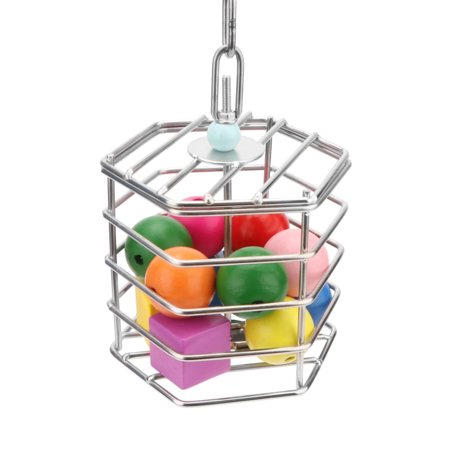 Wontee bird feeder removable cover—easy-access food ideas and toy blocks.