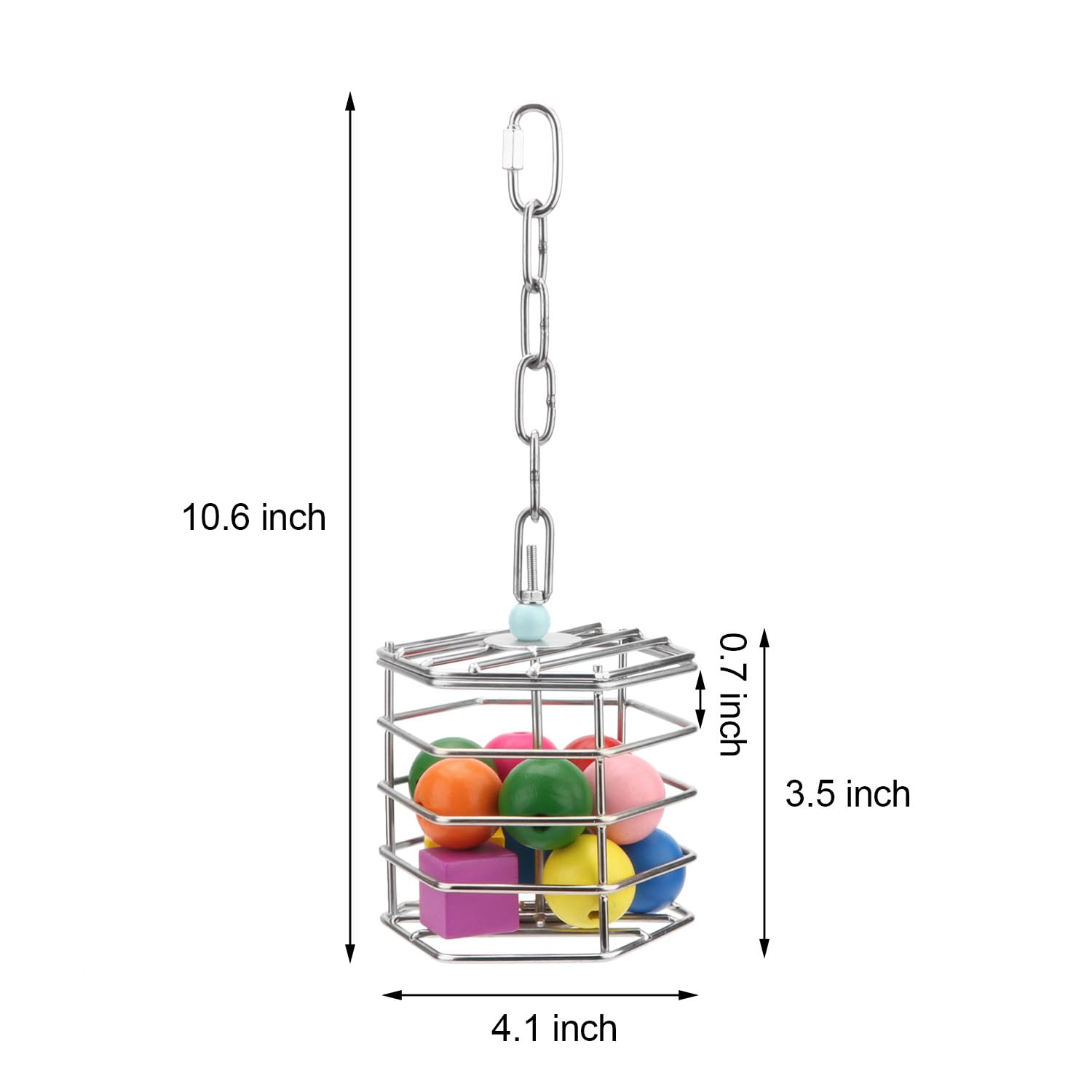 Wontee bird foraging feeder easy-clean—made of stainless steel.
