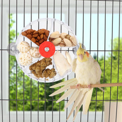 Wontee Bird Foraging System multi-chamber food box keeps parrots curious and stimulated