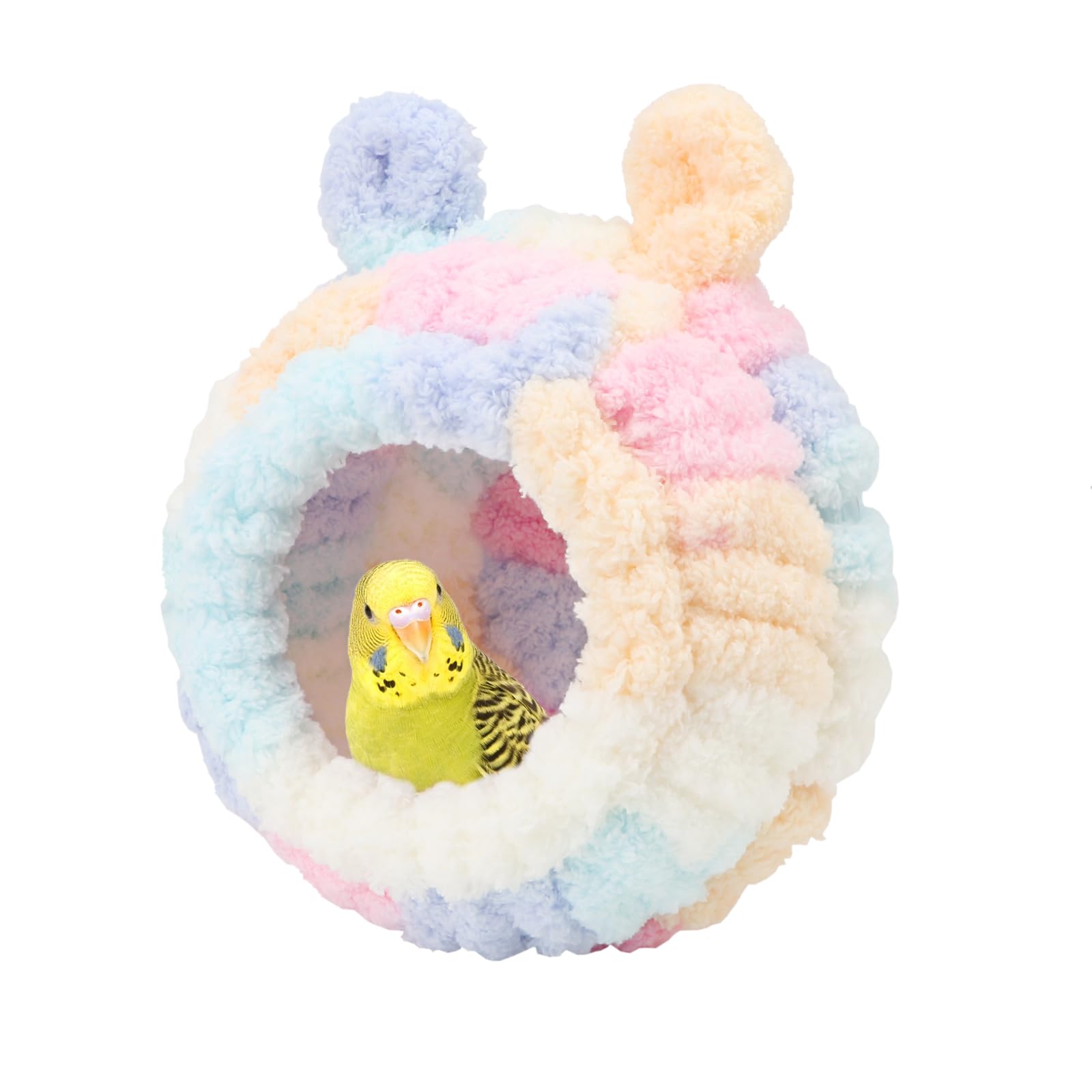 Wontee bird nest bed warm inside highlights a cozy interior for small birds.