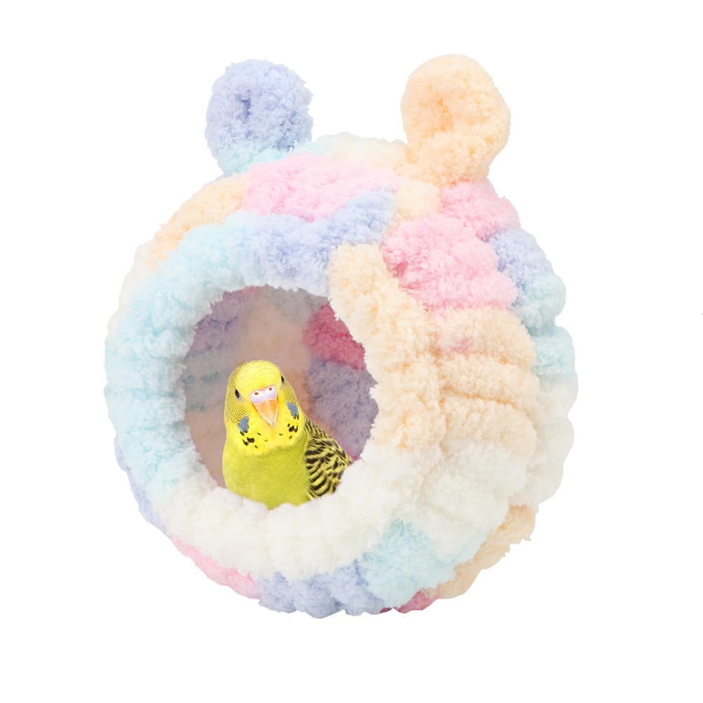 Wontee bird nest bed warm inside highlights a cozy interior for small birds.