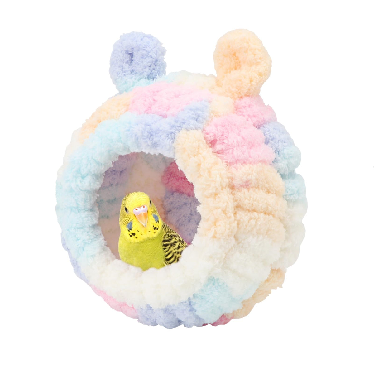 Wontee bird nest bed warm inside highlights a cozy interior for small birds.