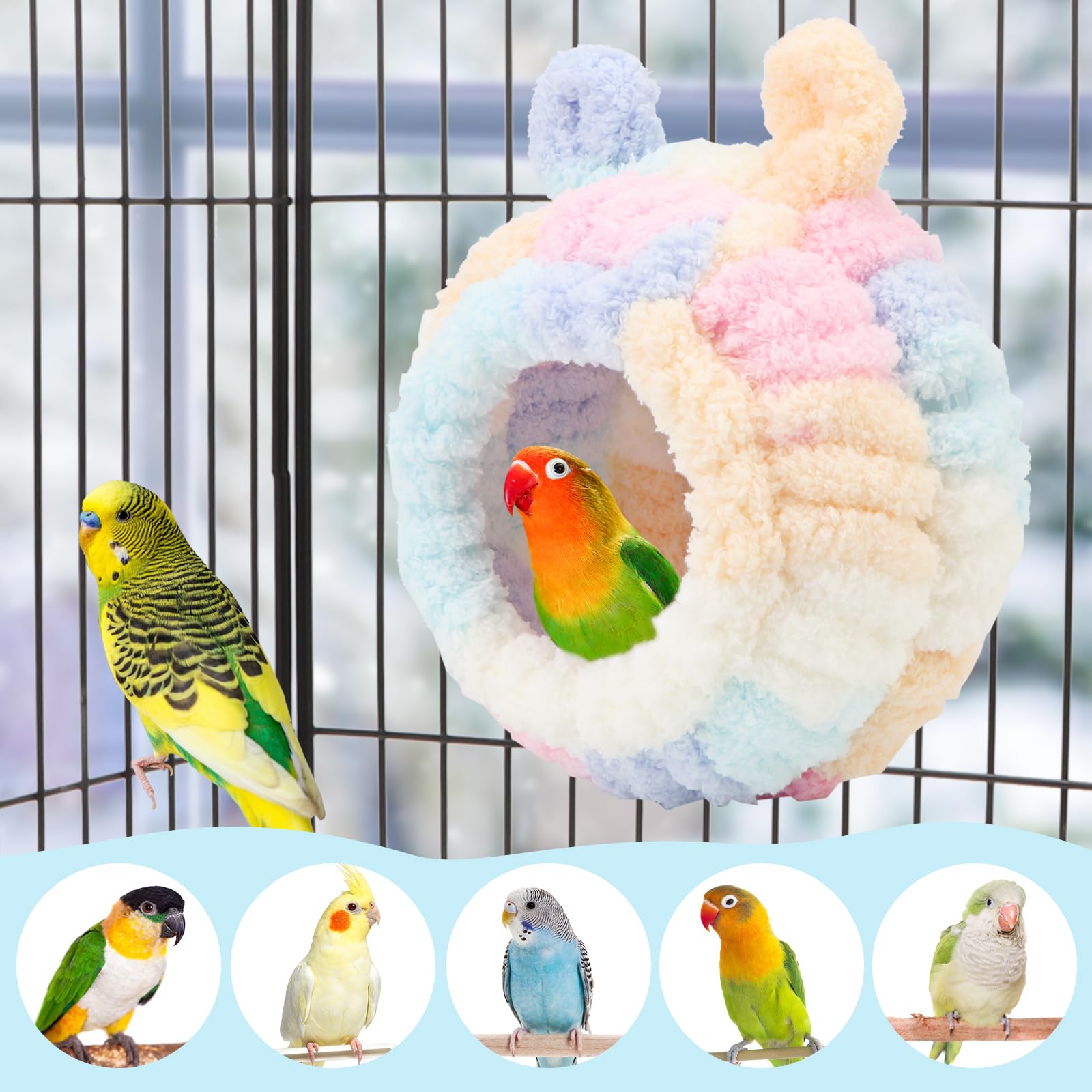 Wontee bird nest bed washers wing nuts enable quick installation.