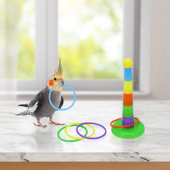Wontee Bird Toys ring toy promotes training and enrichment for birds