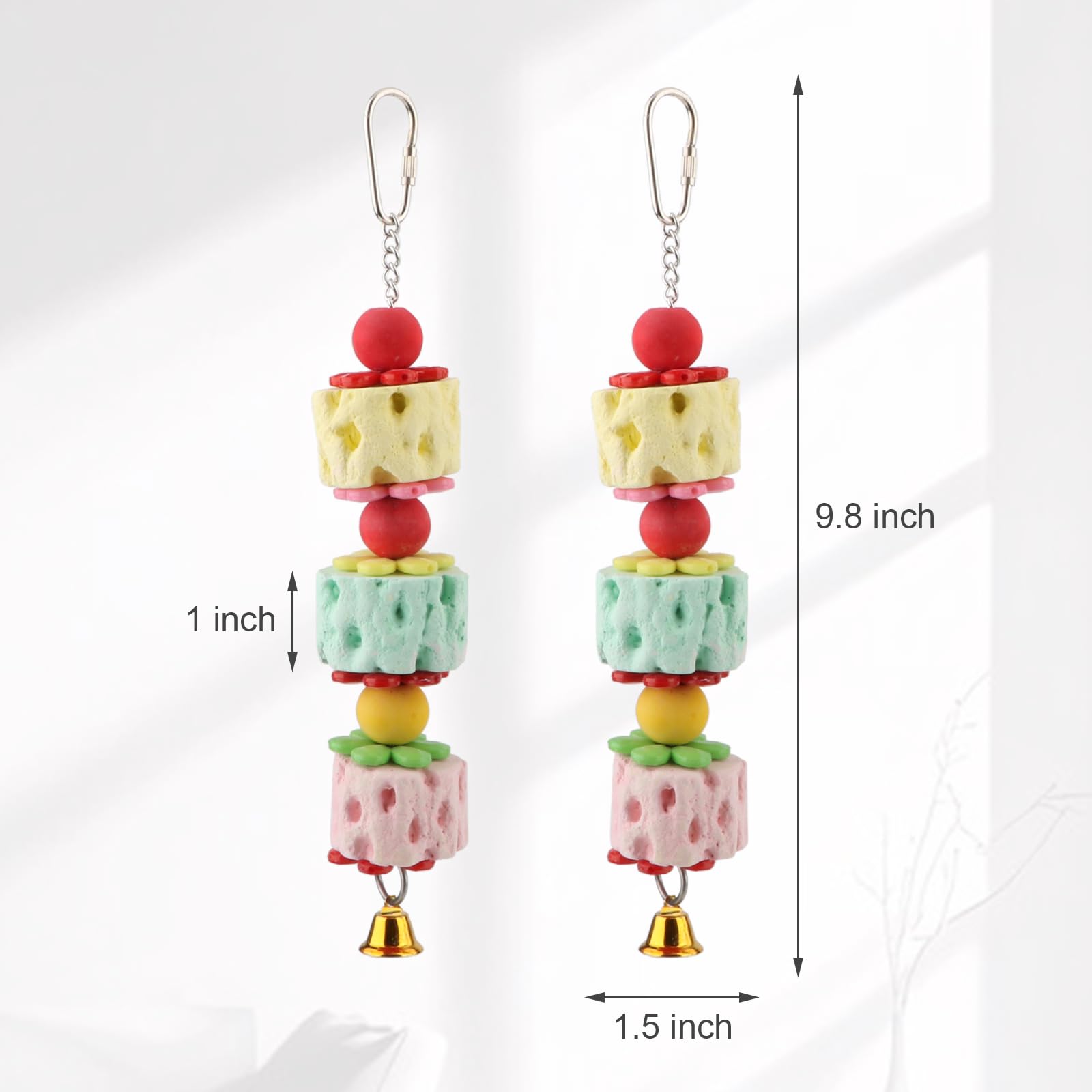 Wontee bird uneven surface design for natural beak trimming and shaping.