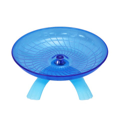 Wontee flying saucer blue running action demonstrates steady, quiet motion during playtime
