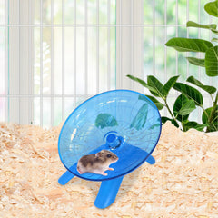 Wontee hamster wheel blue anti-slip radial stripes ensure grip during quick sprints.