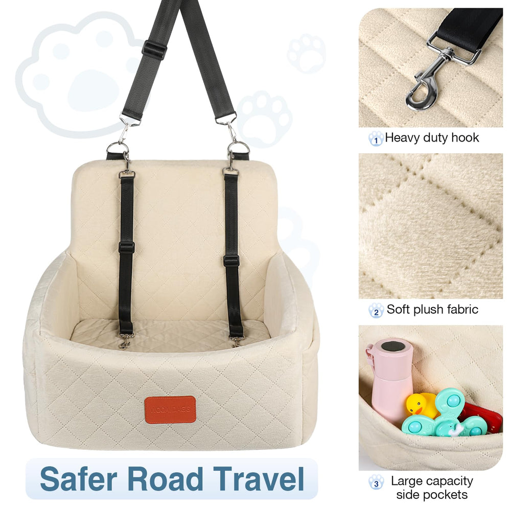 Wooaidagg adjustable-strap-leash enhances safety while driving with a convenient restraint