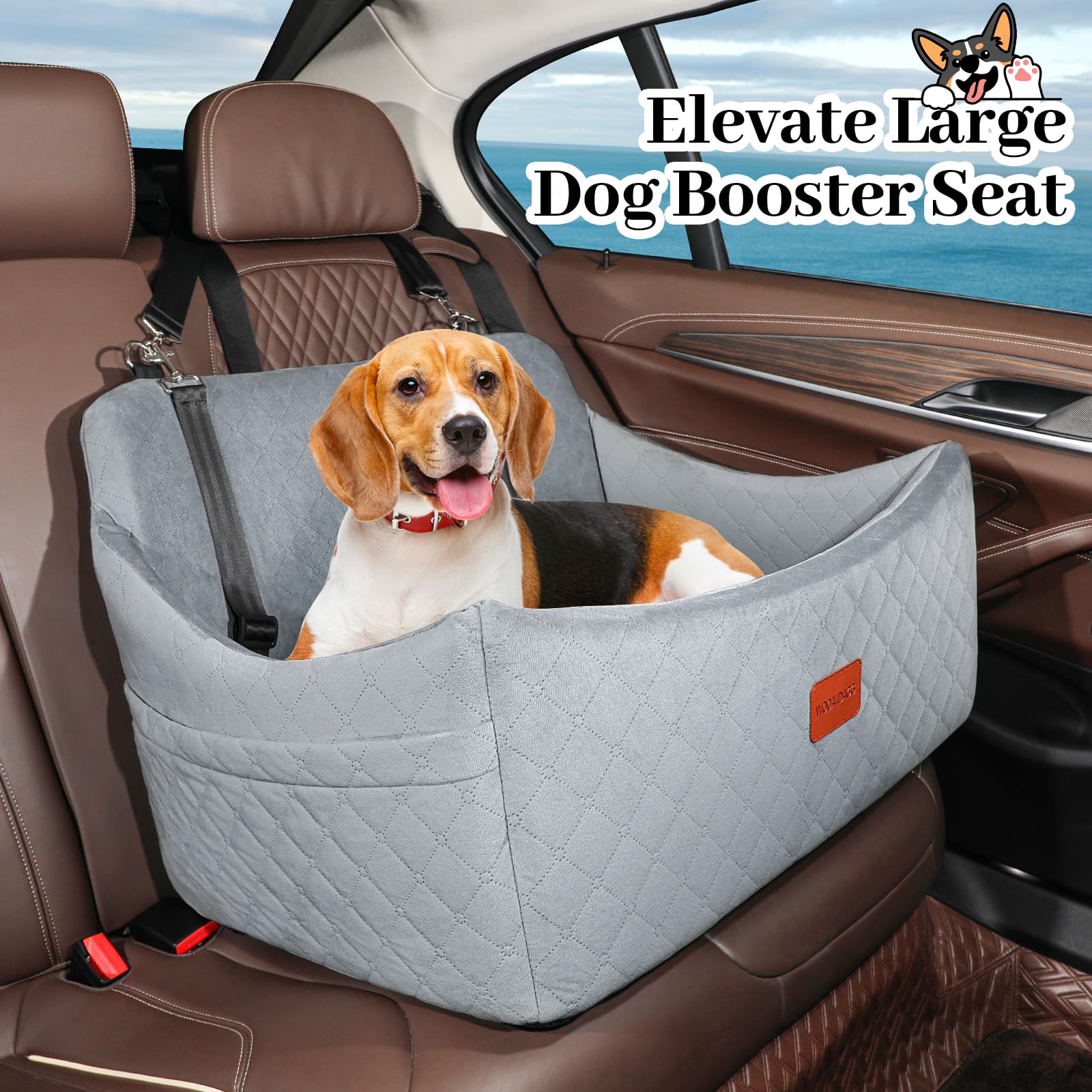 Wooaidagg dog car seat detachable-cover is machine-washable for easy cleanup.