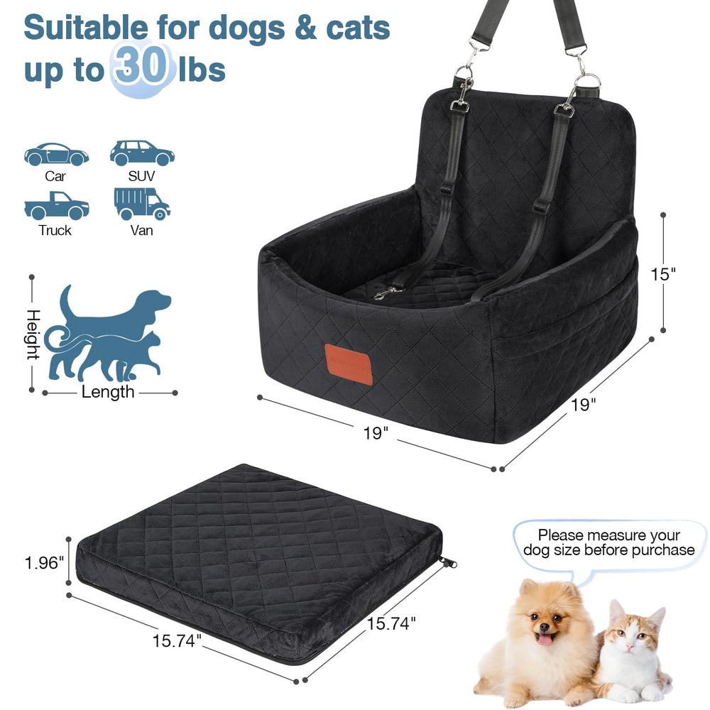 Wooaidagg dog car seat detachable cover demonstrates easy machine washing