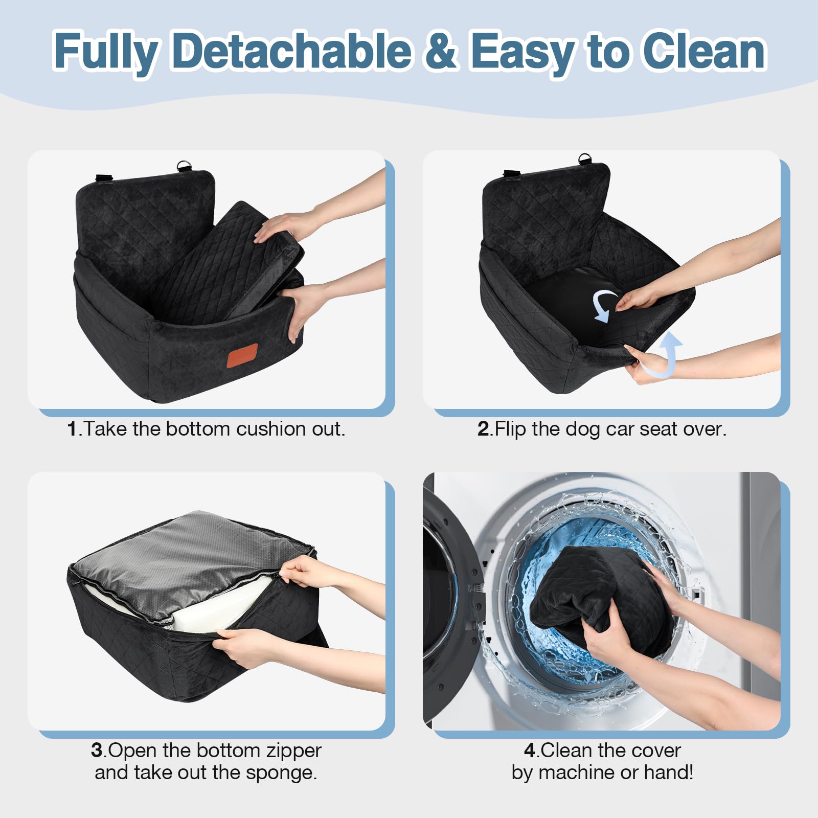 Wooaidagg dog car seat storage pockets for organizing travel essentials