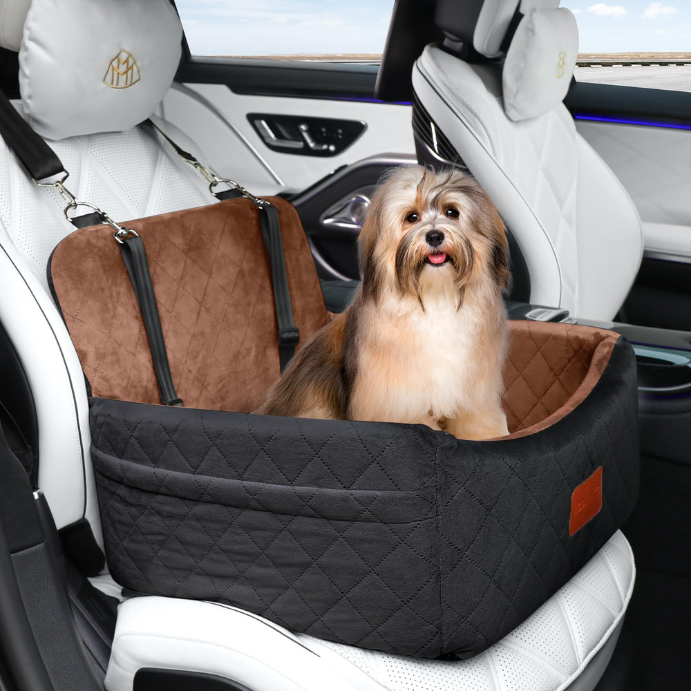 Wooaidagg dog car seat ultra-soft fabric eases travel across journeys