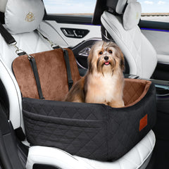 Wooaidagg dog car seat ultra-soft fabric eases travel across journeys
