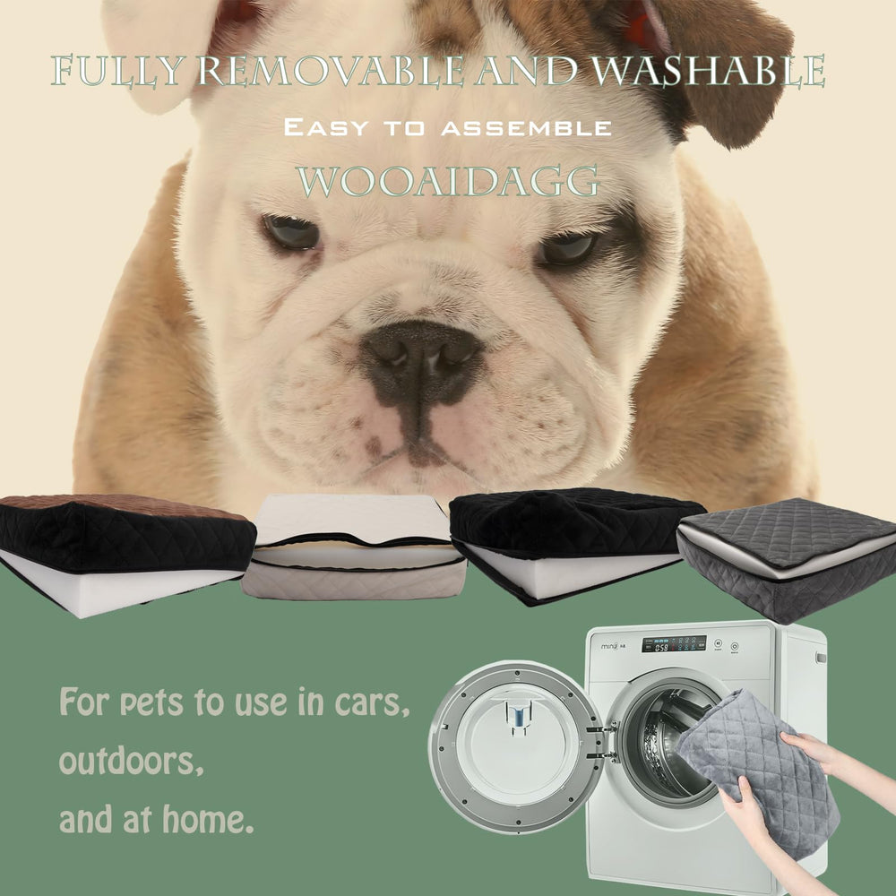 Wooaidagg dog car seat washable cover removal for easy cleaning after trips.