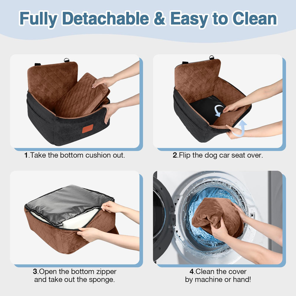 Wooaidagg dog car seat washable detachable cover for quick cleanup