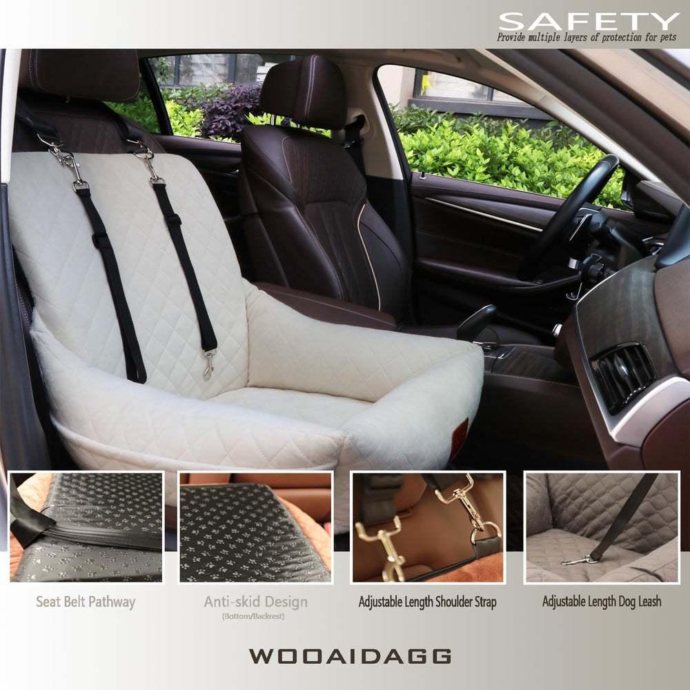 Wooaidagg dog car seat removable cover enables quick, thorough cleaning.
