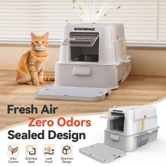 Wooaidagg drawer-release-closeup captures the smooth pull-out tray for quick scooping.