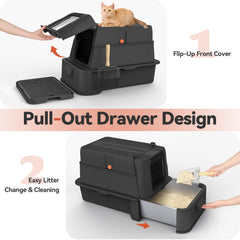 Wooaidagg stainless steel tray close-up highlights rust-resistant, easy-clean surface.