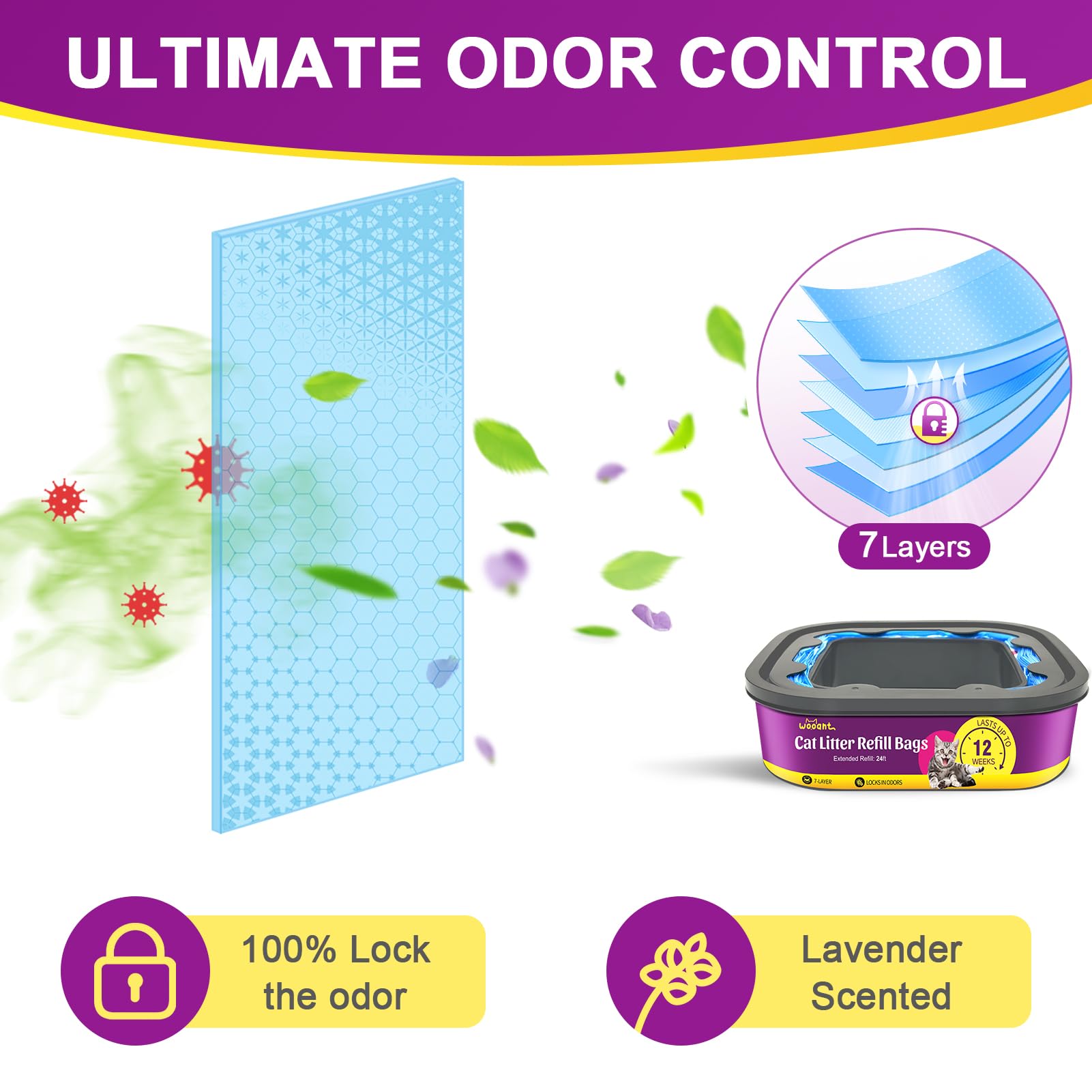 WooAnt Pet Genie-compatible standard pail fits easily.