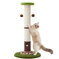 Woochpet 34inches tall scratching post ready for vigorous scratching and stretching