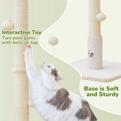 Woochpet cat toys hanging from post to boost playtime