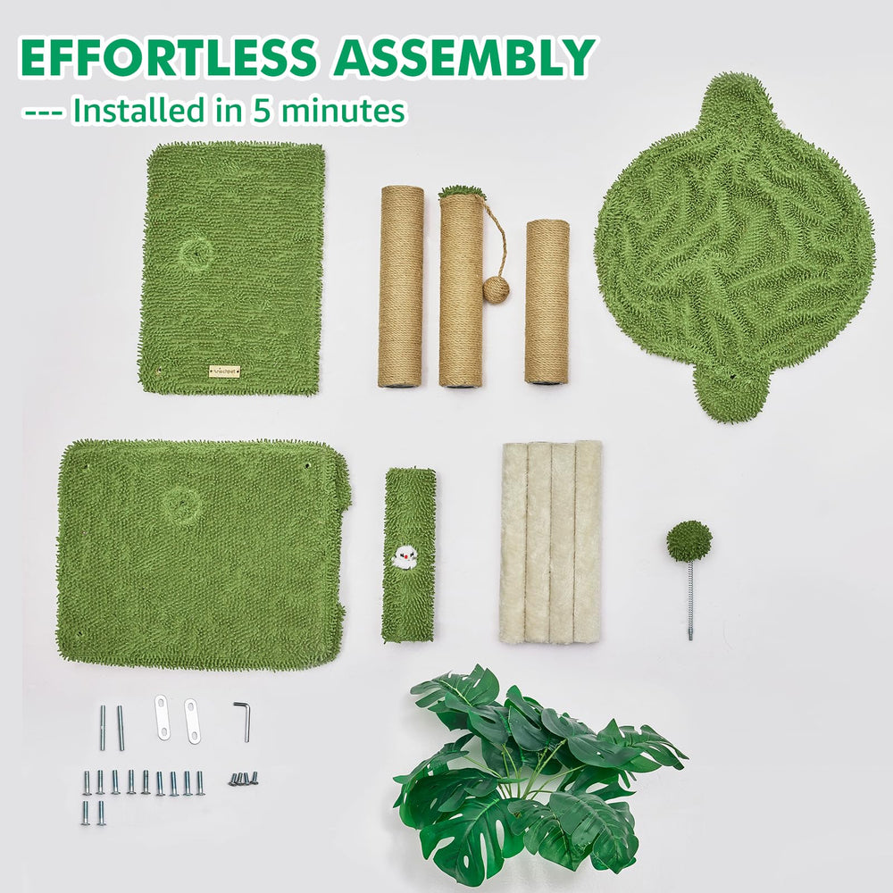 Woochpet cat tree assembly guide helps quick, tool-friendly setup.