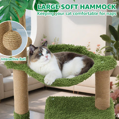 Woochpet cat tree cozy hammock invites lounging and restful cat naps