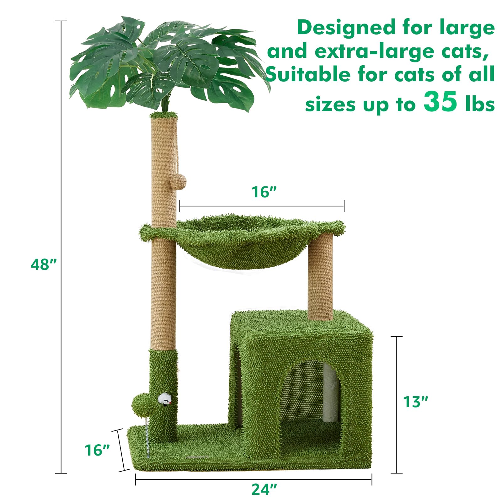 Woochpet cat tree scratching posts protect furniture while cats sharpen claws.