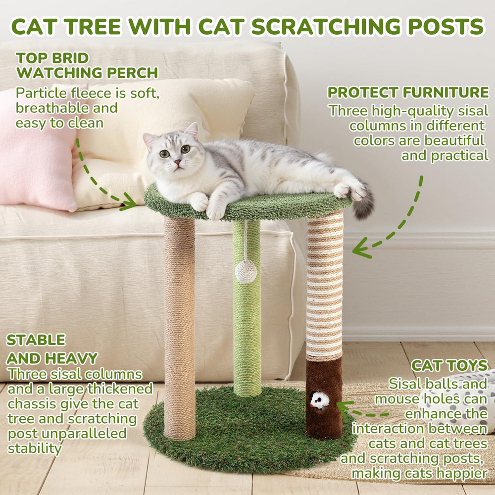 Woochpet cat tree stable chassis base reduces tipping during climbs