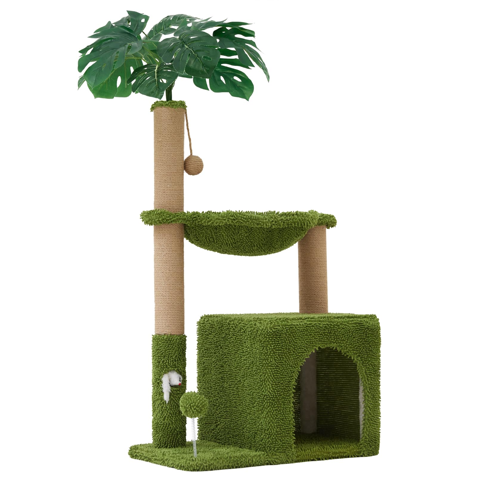 Woochpet ultra-soft fabric cat bed invites snuggling and restful sleep