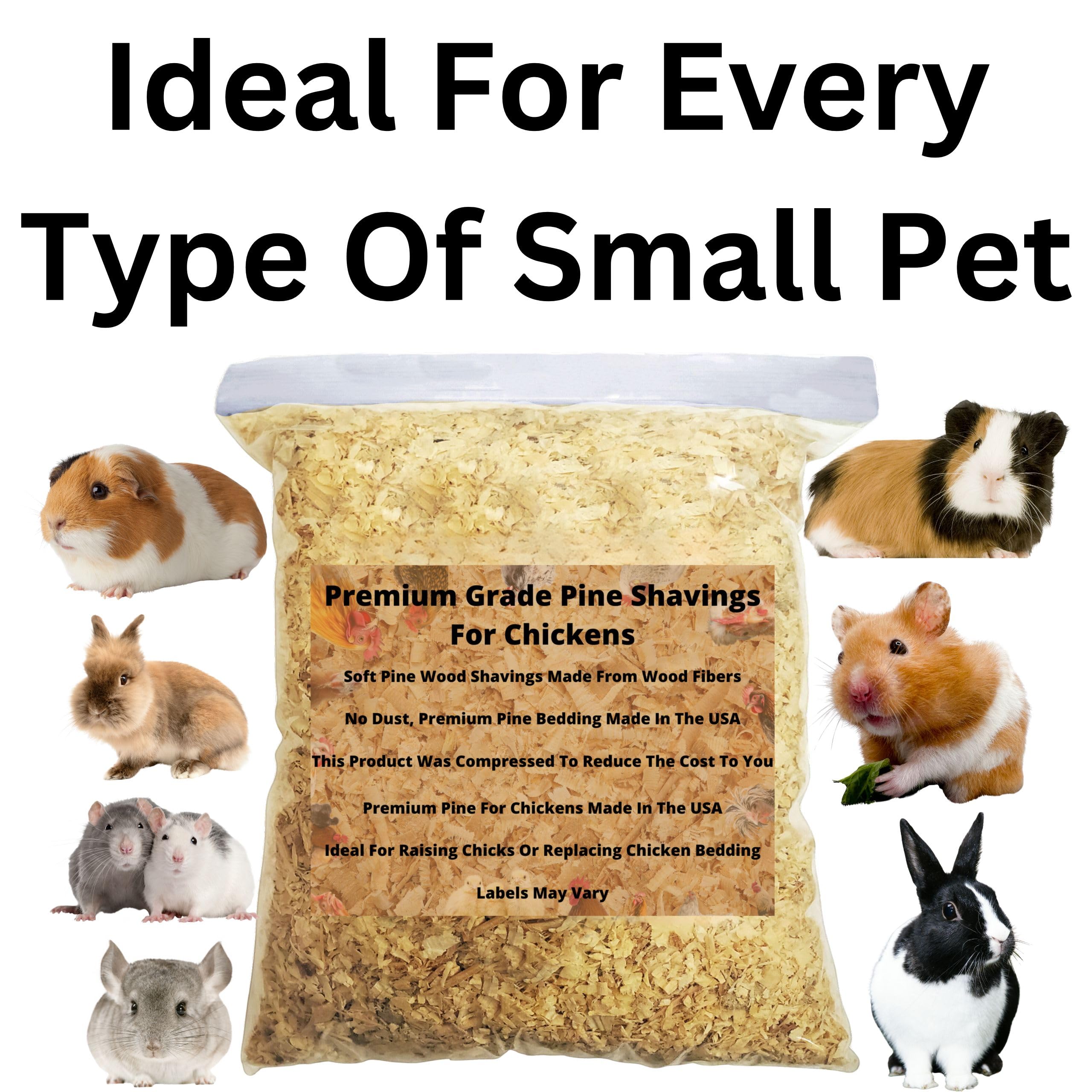 Wood Smith USA pine bedding closeup highlights soft, dust-free shavings for sensitive paws