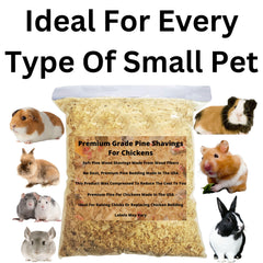 Wood Smith USA pine bedding closeup highlights soft, dust-free shavings for sensitive paws