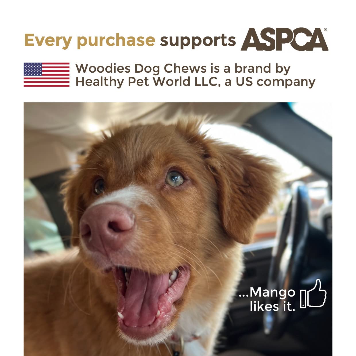 Woodies Dog Chews from a California-origin US company appeals to ethical shoppers.