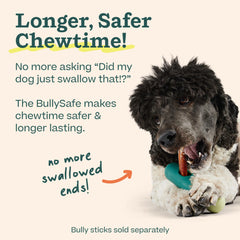 WOOF BullySafe in-action chew shows longer-lasting playtime during daily walks.