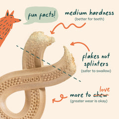 WOOF HonestChew Antler close-up, natural flavor hints for instinctual chewing