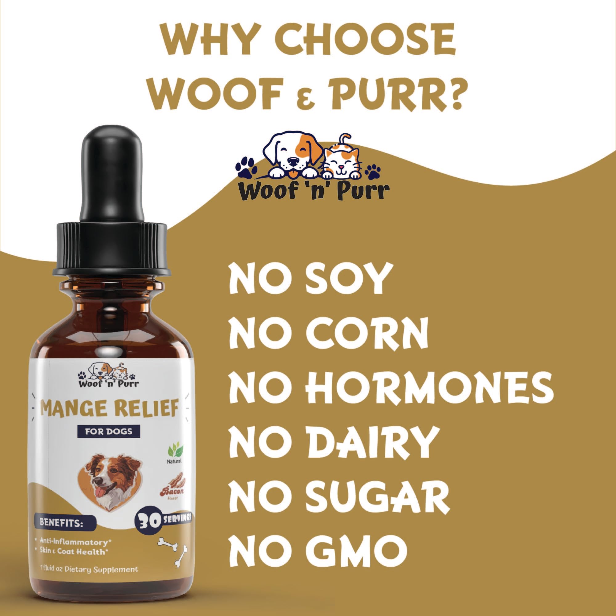 Woof 'n' Purr ingredients-natural-blend emphasizes gentle, plant-based skin-supporting components.