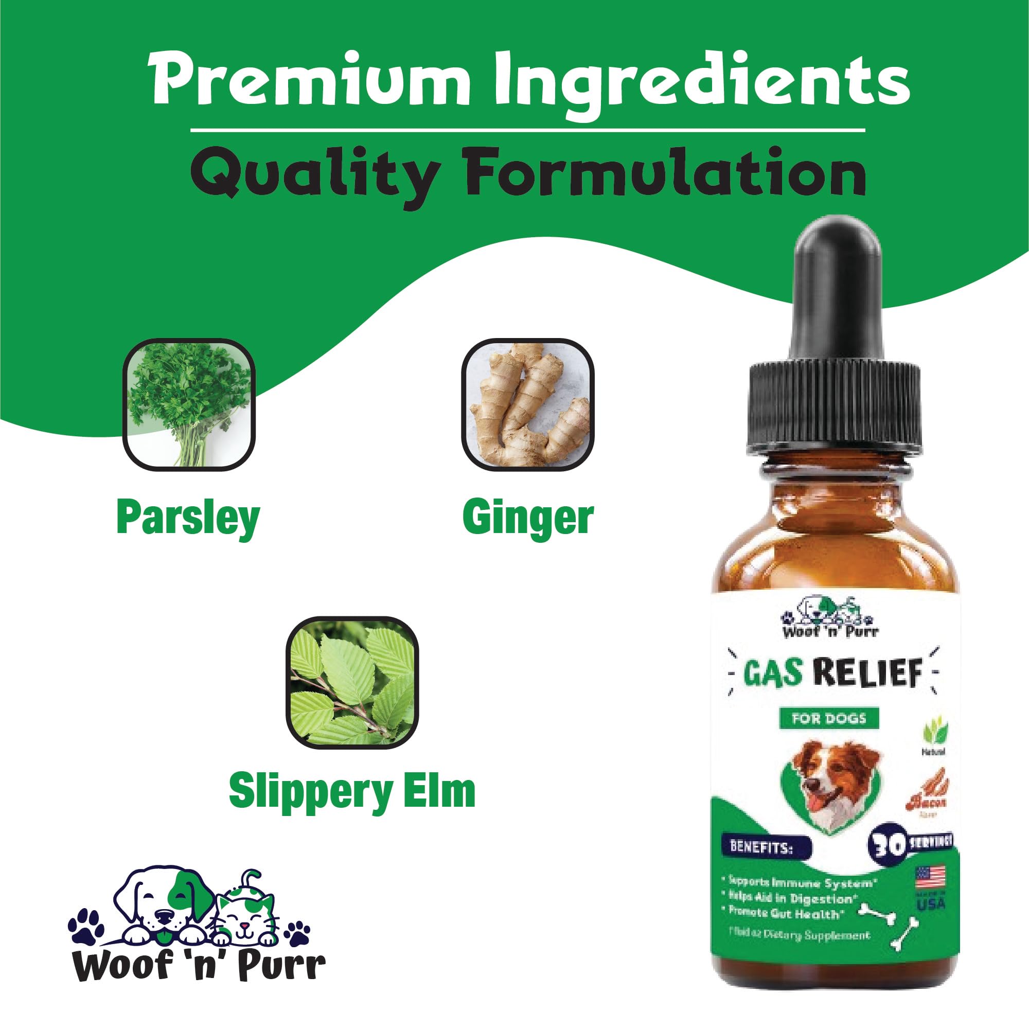 Woof 'n' Purr quality-assurance-labeling emphasizes purity and safety.