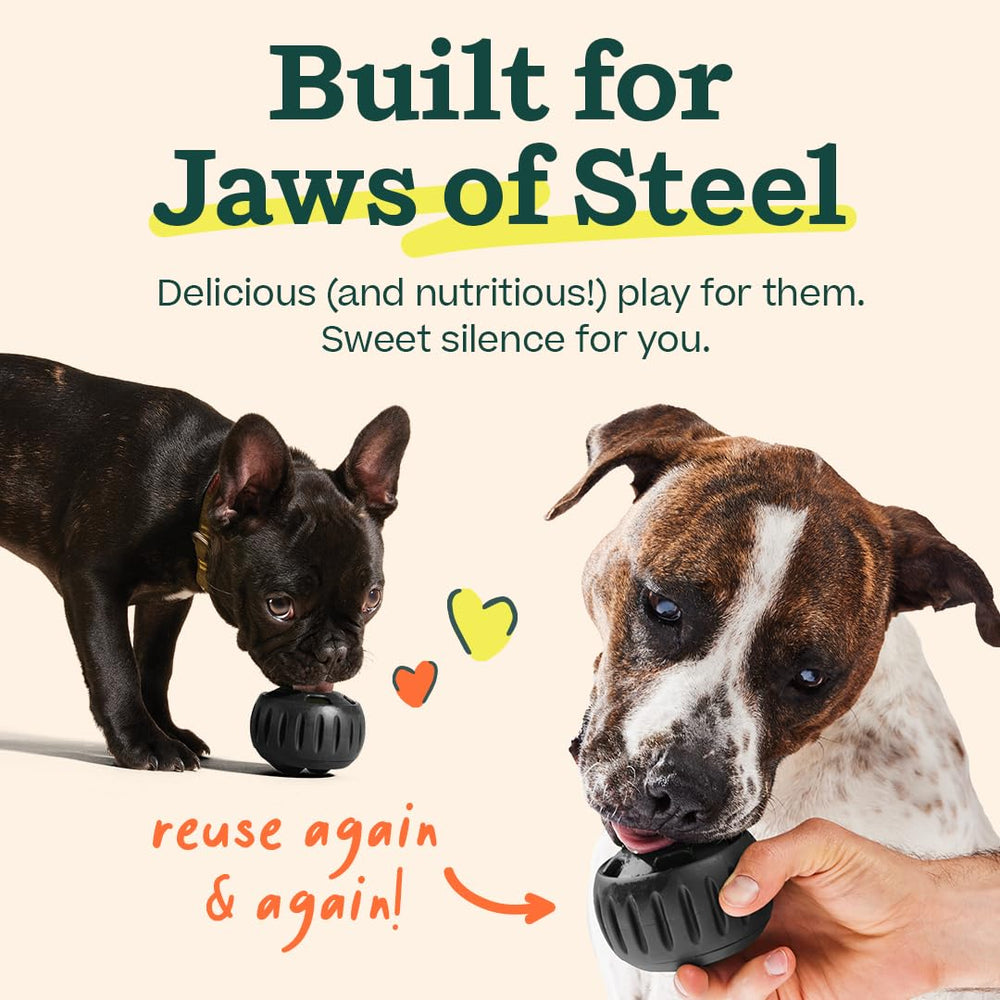 WOOF Power Chewer Pupsicle in use promotes focused chewing and enrichment.
