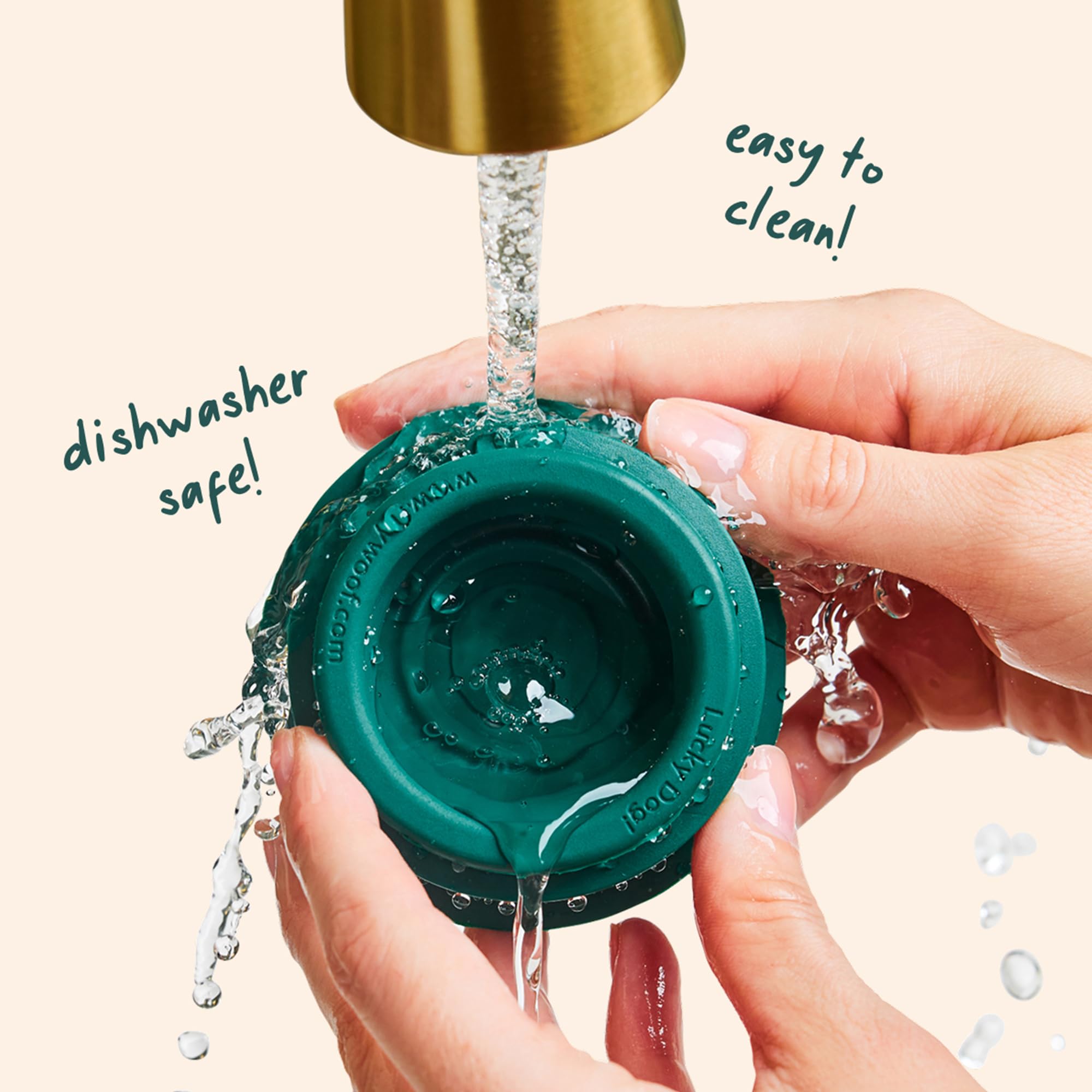 WOOF Pupsicle easy-fill middle opening streamlines loading treats.