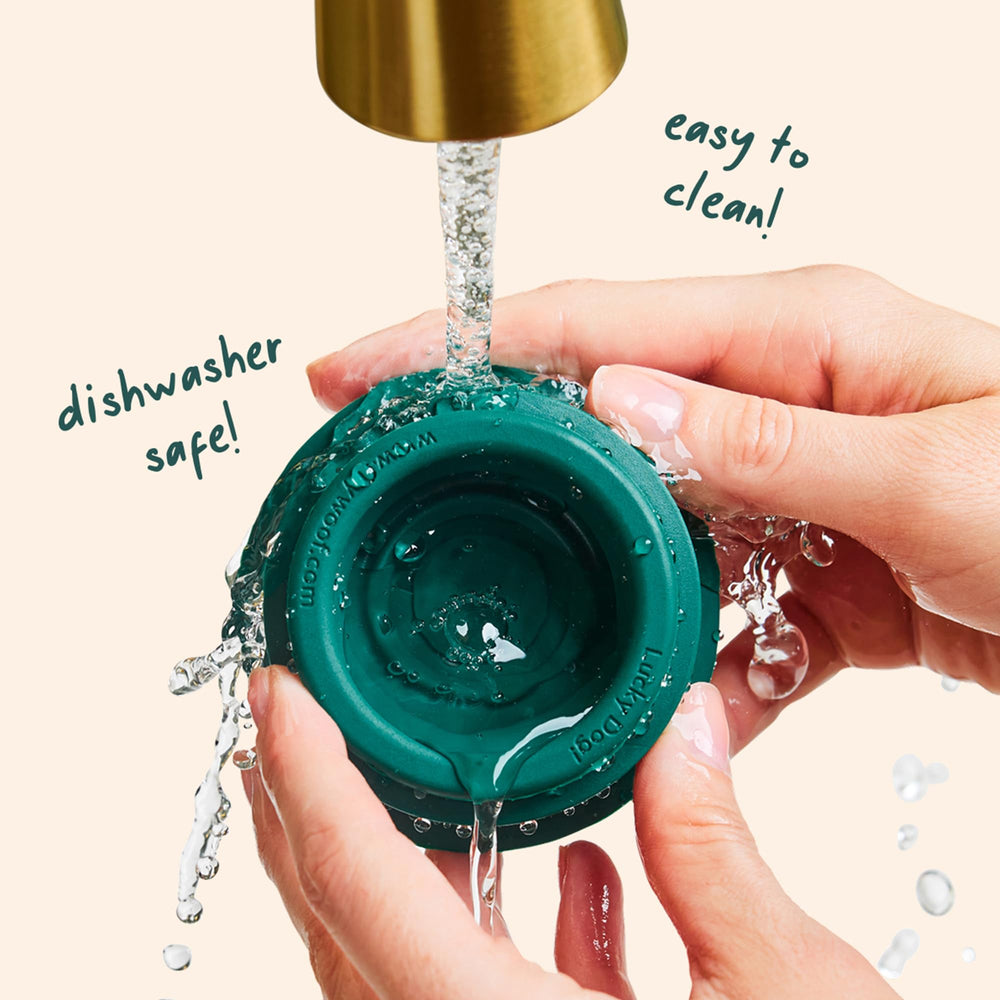 WOOF Pupsicle easy-fill middle opening streamlines loading treats.