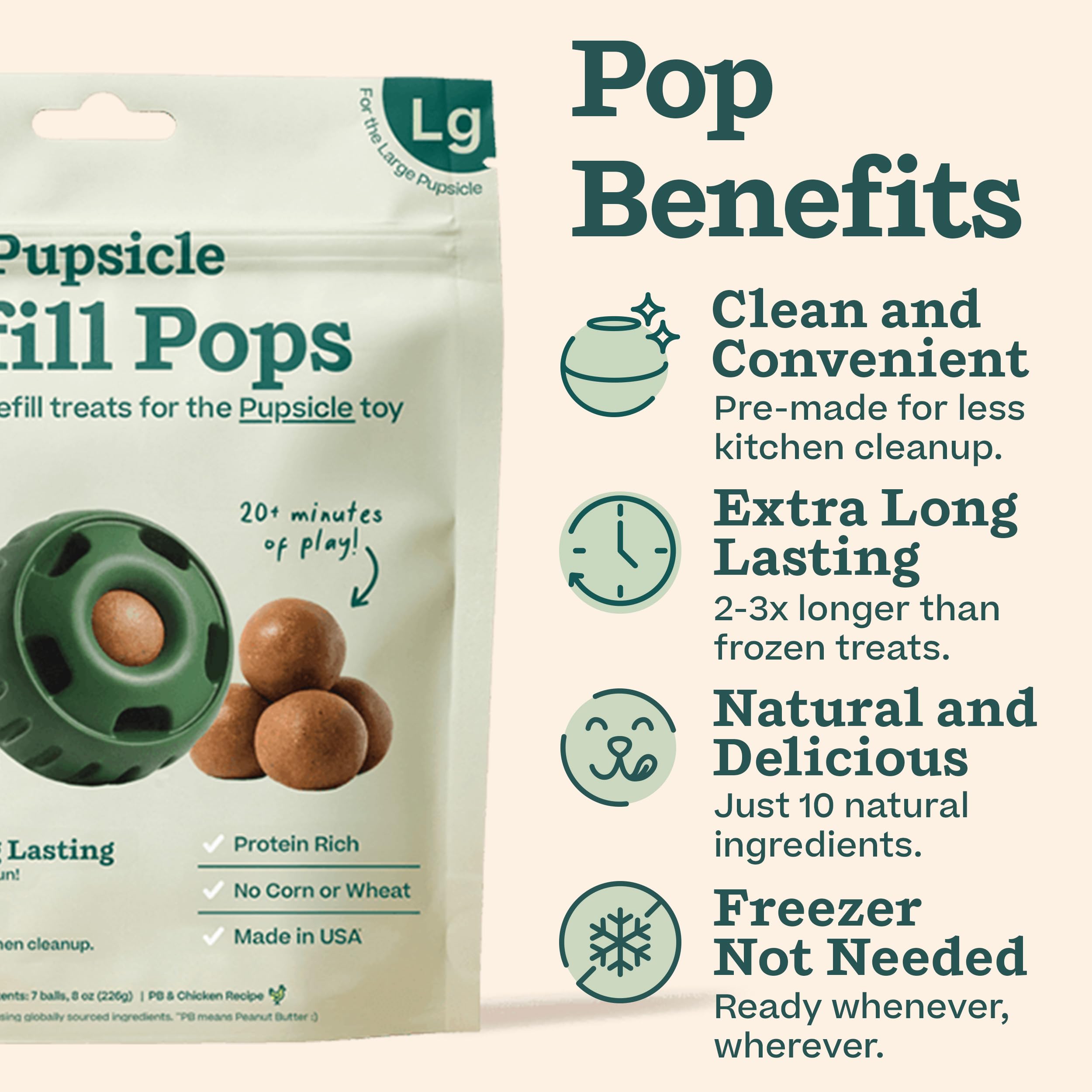 WOOF Pupsicle-freeze-friendly mold filled with broth or yogurt