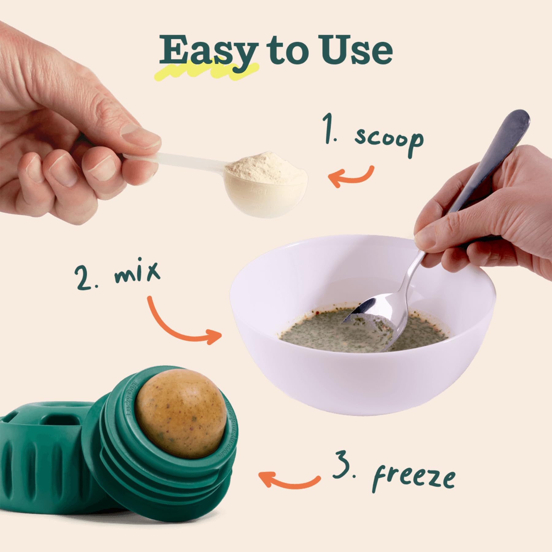 WOOF Pupsicle mold pour shows portion control and quick frozen treats