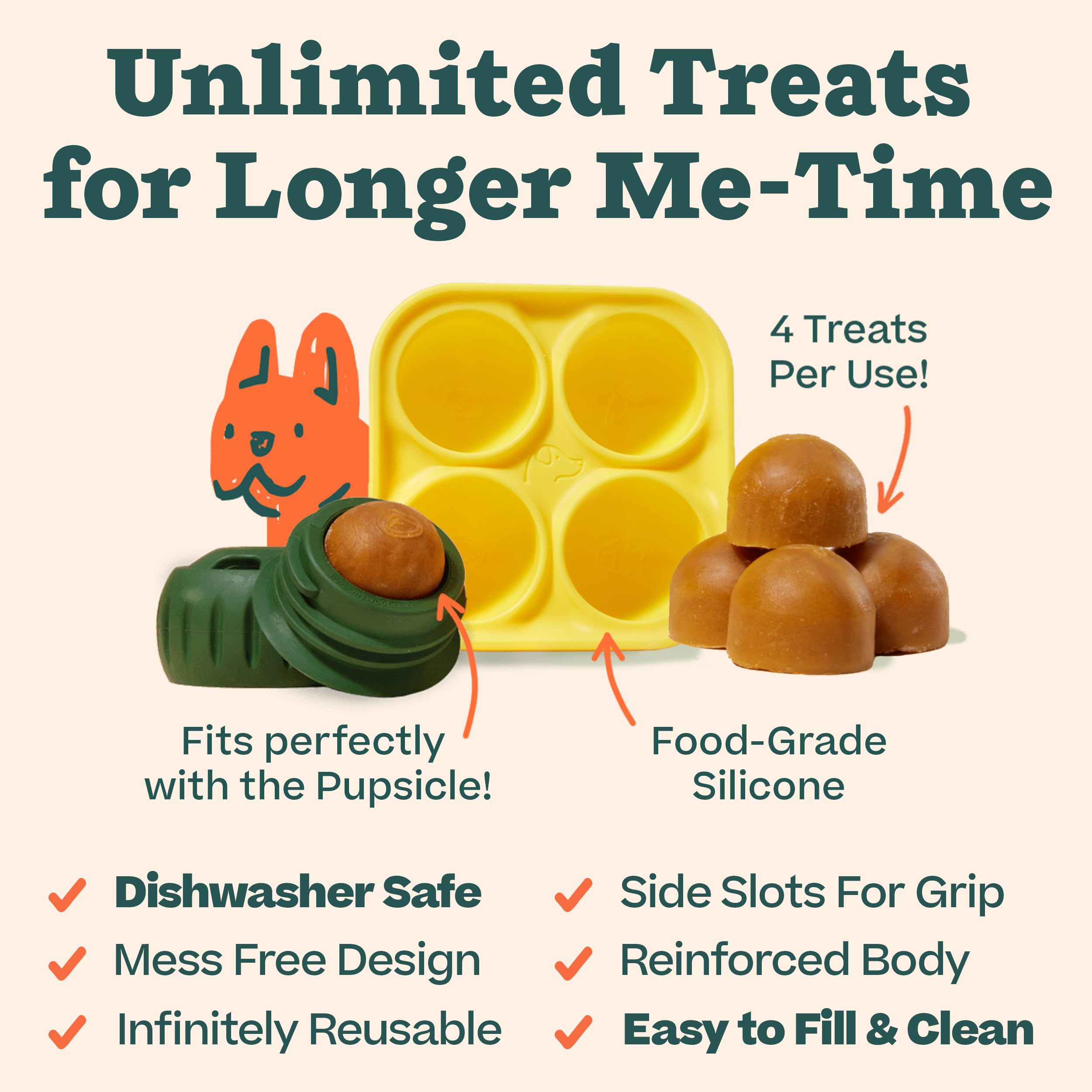 WOOF Pupsicle natural rubber toy shows durable, chew-friendly design