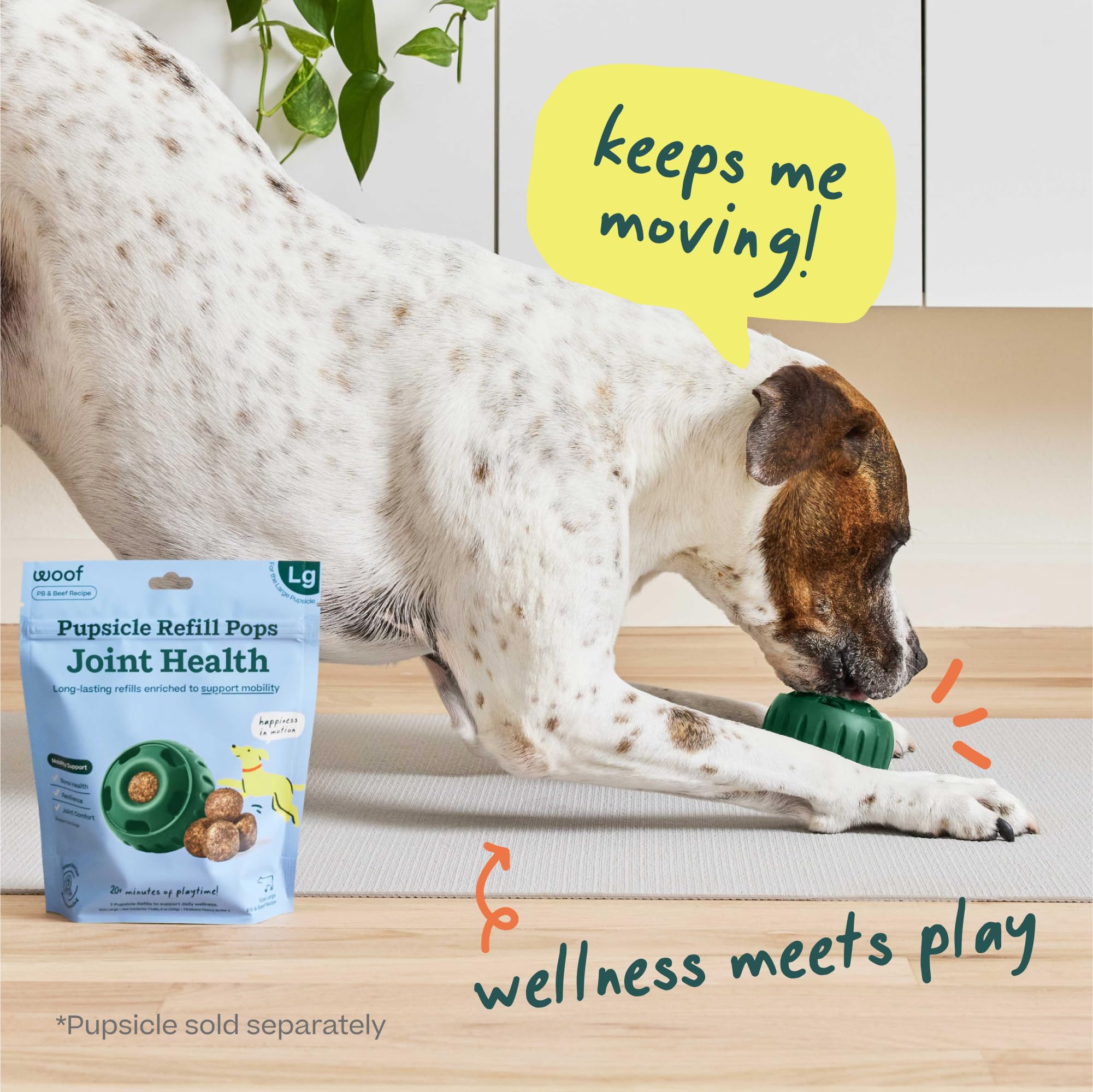 WOOF Pupsicle Pops quick-use action for easy, rewarding dosing.