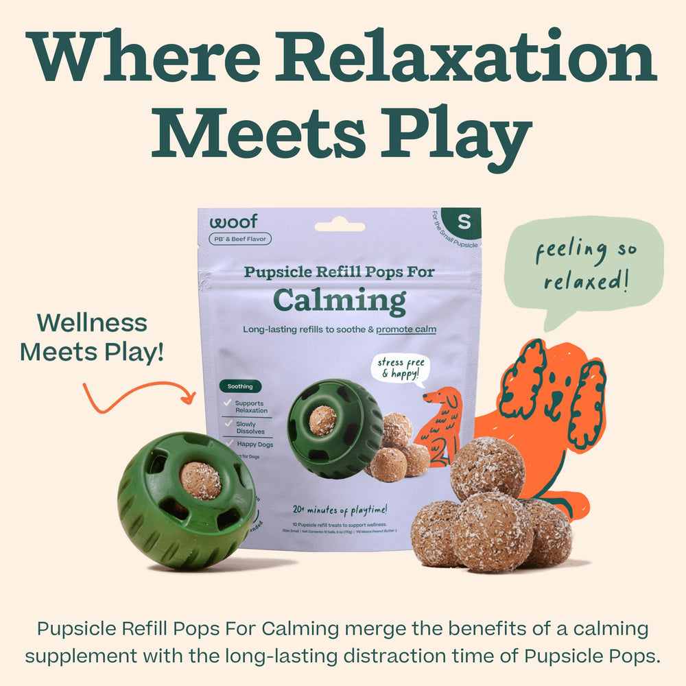 WOOF Pupsicle Refill Pops on-the-go use for car rides and parks