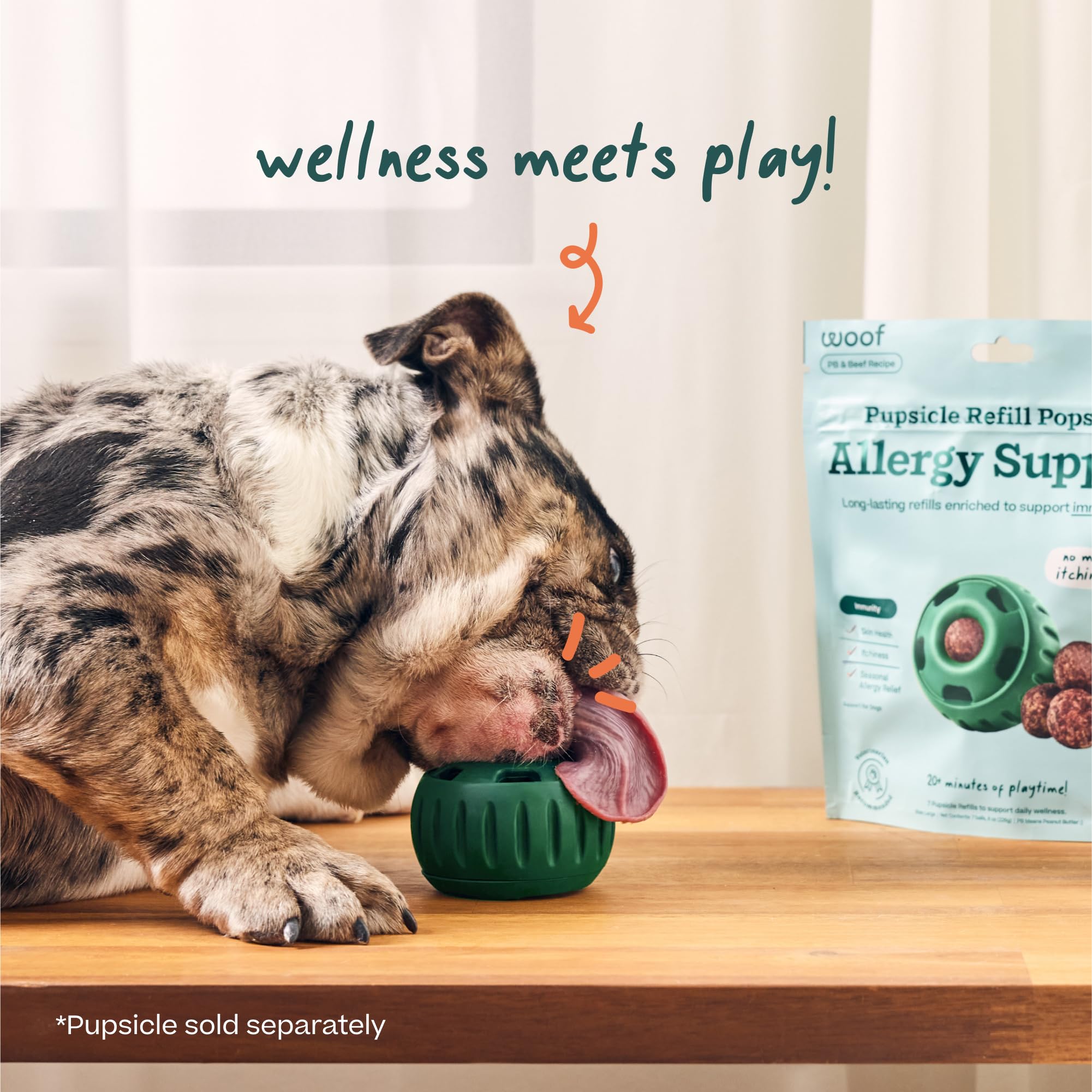 Woof Pupsicle Refill Pops made in the USA with trusted ingredients.