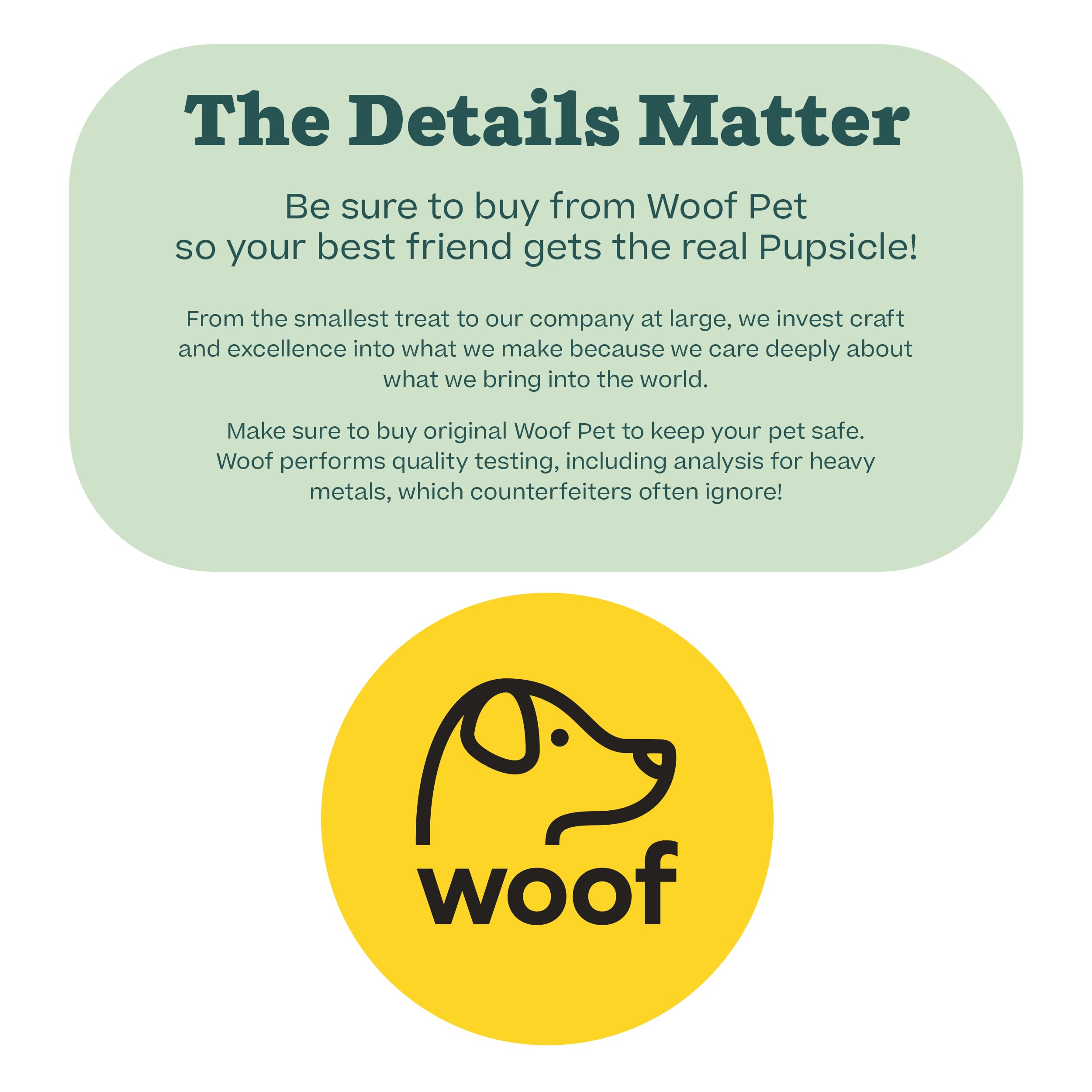 WOOF Pupsicle Tray XL design fits large dogs 75 pounds and up.